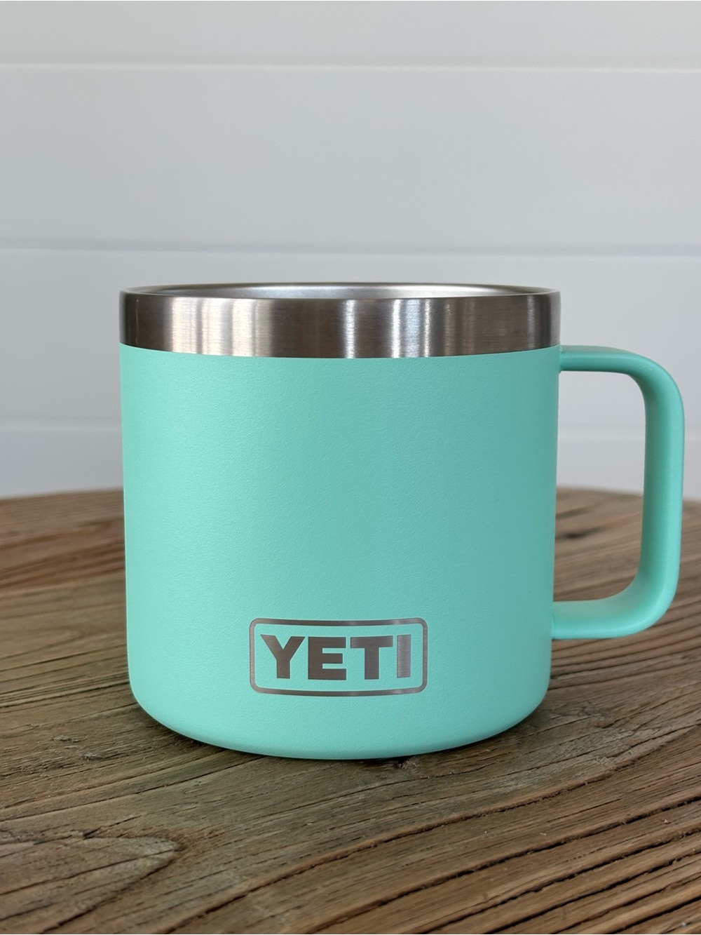 Yeti Seafoam Insulated Mug with Stainless Rim